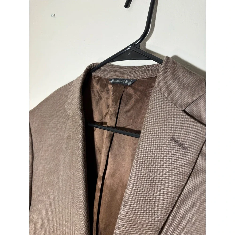 Ermenegildo Zegna Wool Silk Blazer Brown 42 Regular Dino's Master Tailor Italy